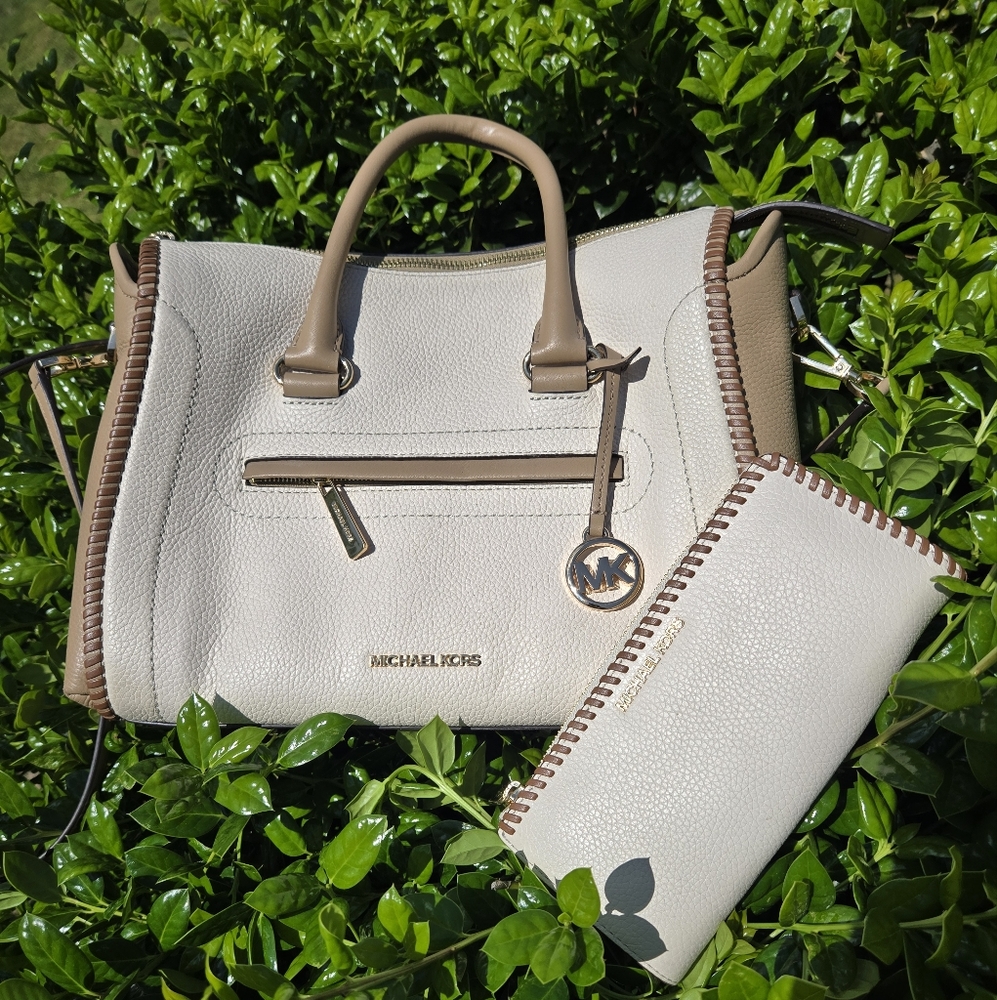 Michael Kors Cream and Tan Women's Bag